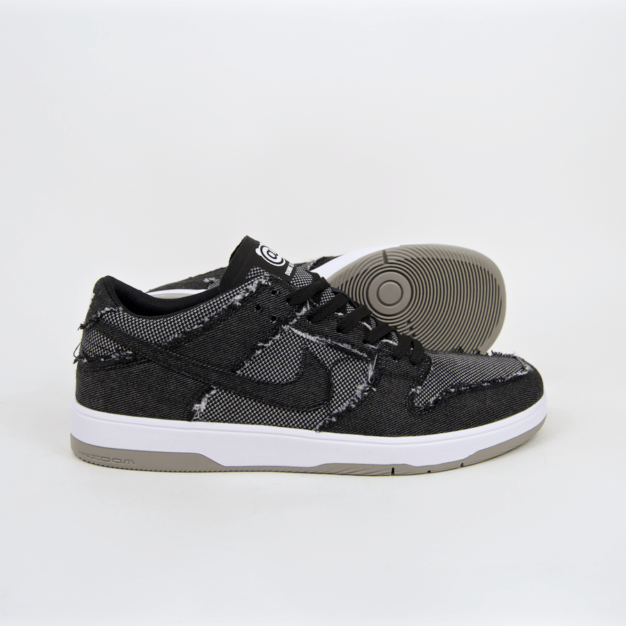 Black And Grey Nike SB 'Medicom' Dunk Low Elite QS Shoes