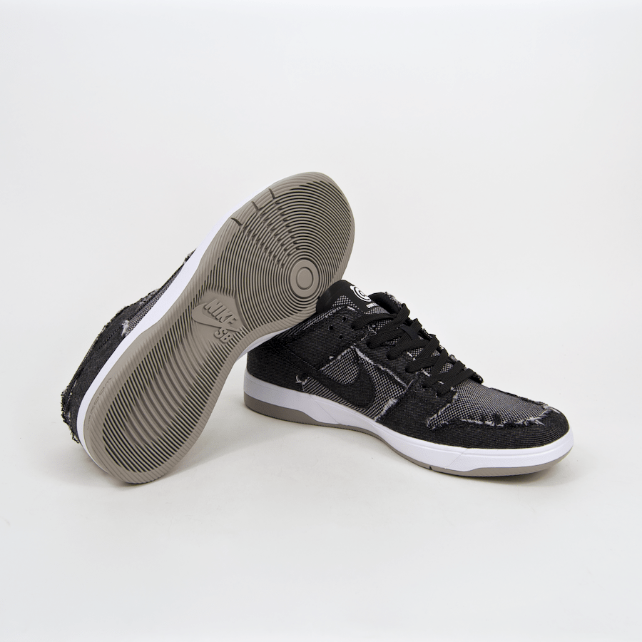 Black And Grey Nike SB 'Medicom' Dunk Low Elite QS Shoes