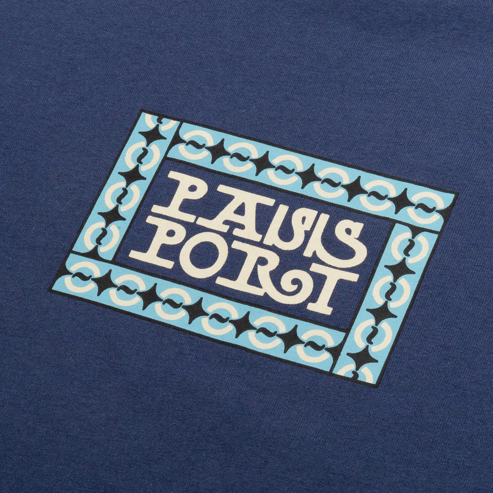 Pass Port Skateboards Bath House Harbour Blue T-Shirt Front Print