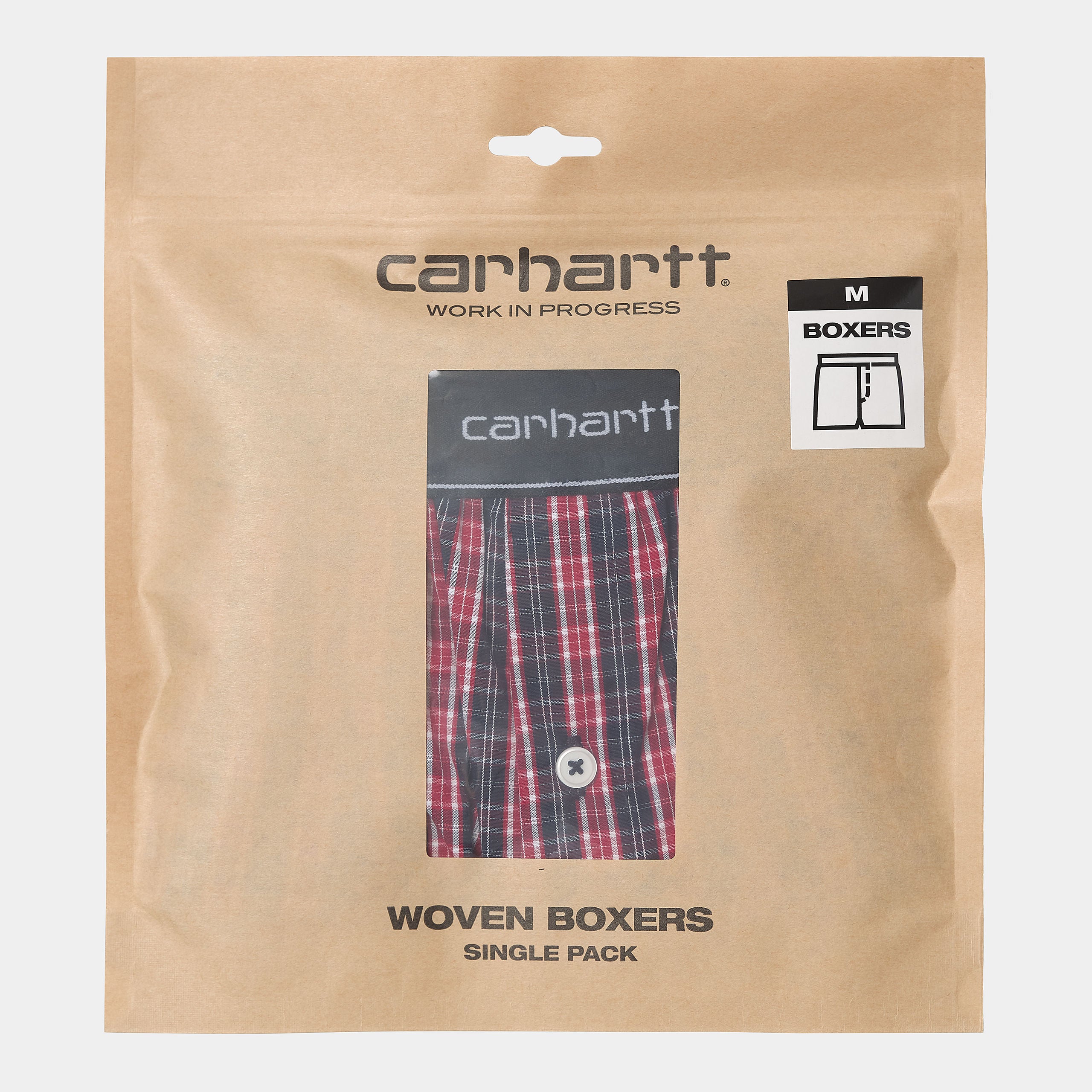 Carhartt WIP - Cotton Script Boxers - Etna Red – Welcome Skate Store