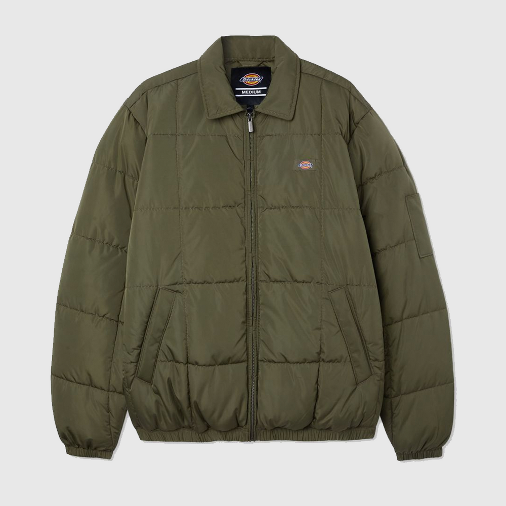 Dickies Eisenhower Puffer Jacket Military Green Welcome