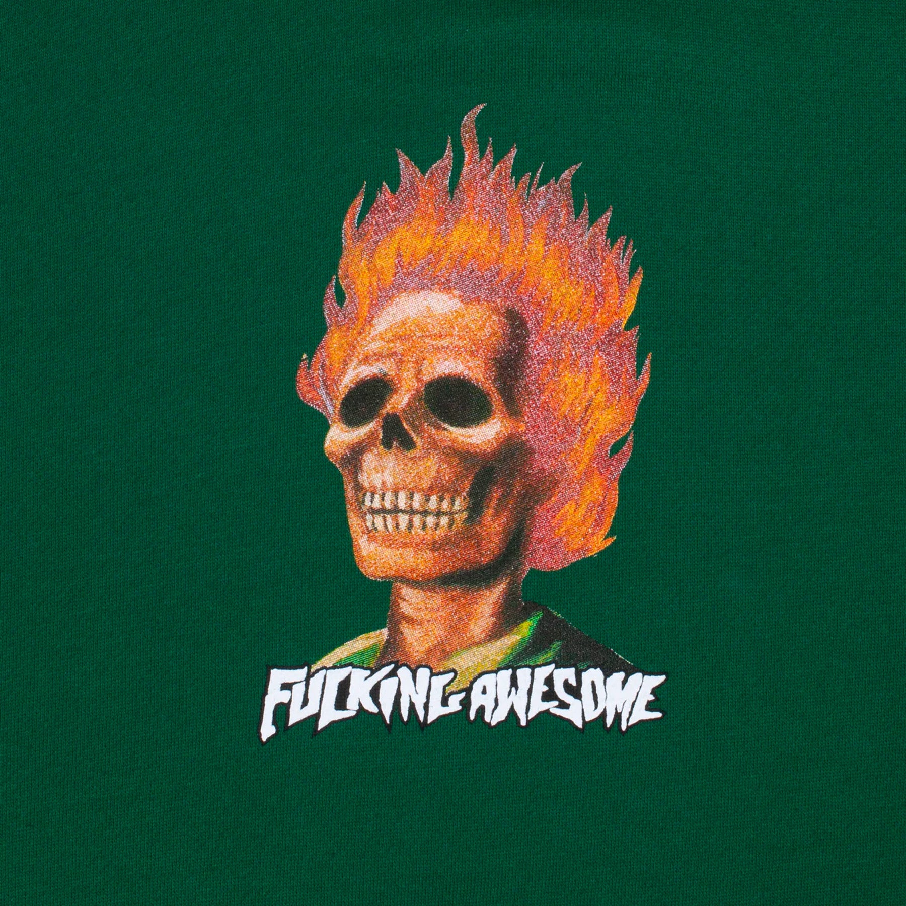 Fucking Awesome Flame Skullフーディ FUCKING AWESOME - FLAME SKULL HOODIE (MAROON) - Boutique
