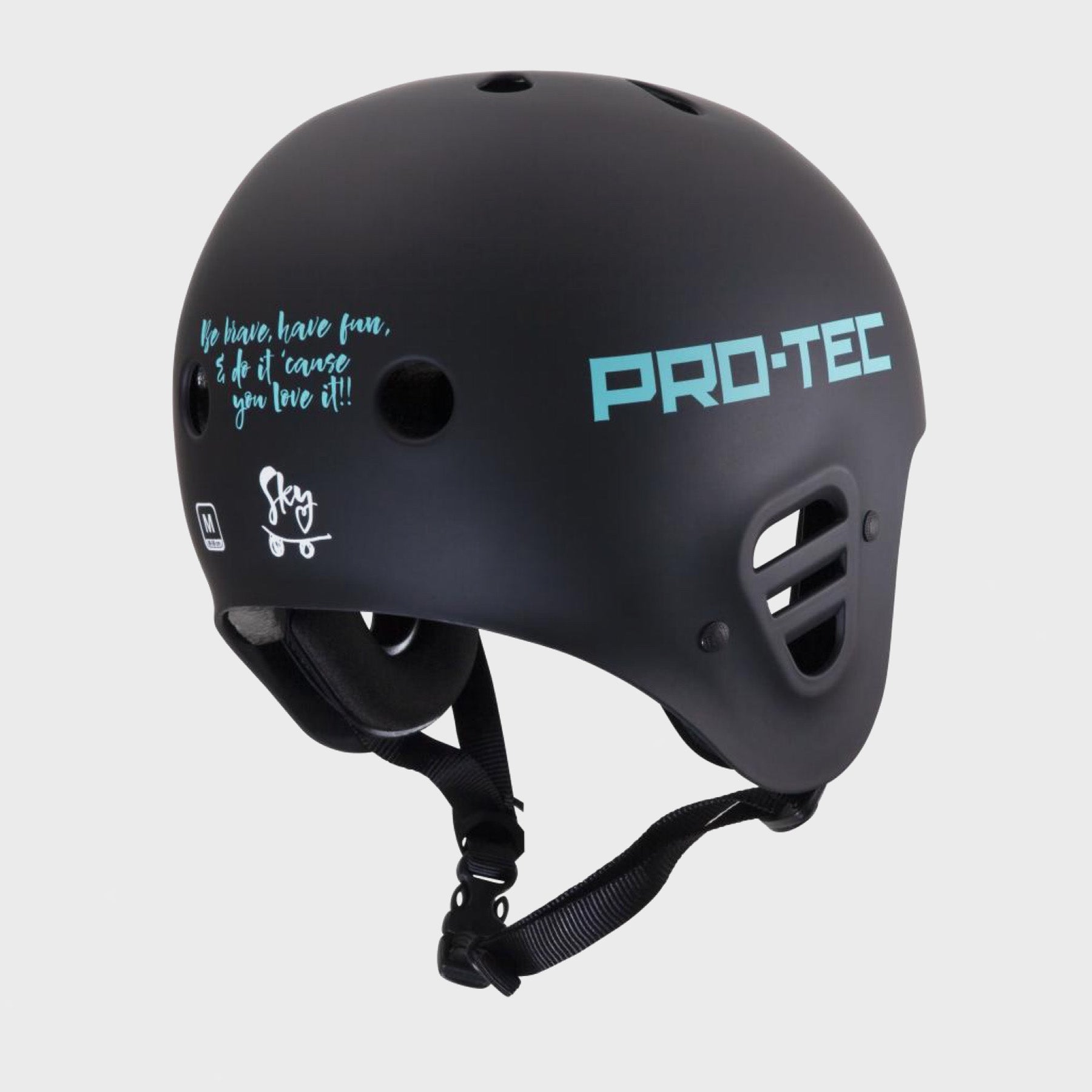 Pro-Tec - Full Cut Sky Brown Helmet - Black / Light Blue
