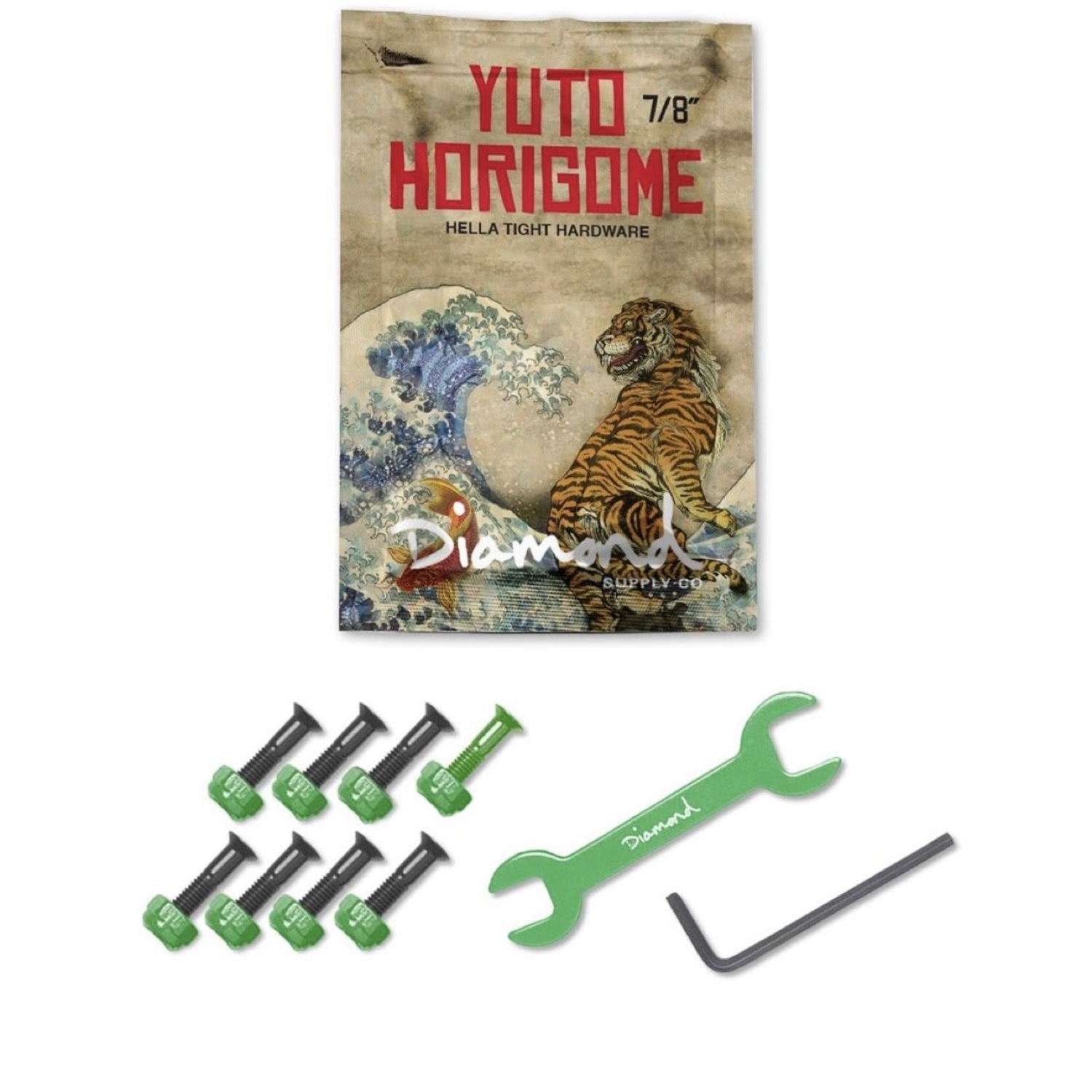 Diamond Supply Co. - 7/8" Yuto Horigome Hella Tight Hardware Bolts (Green)