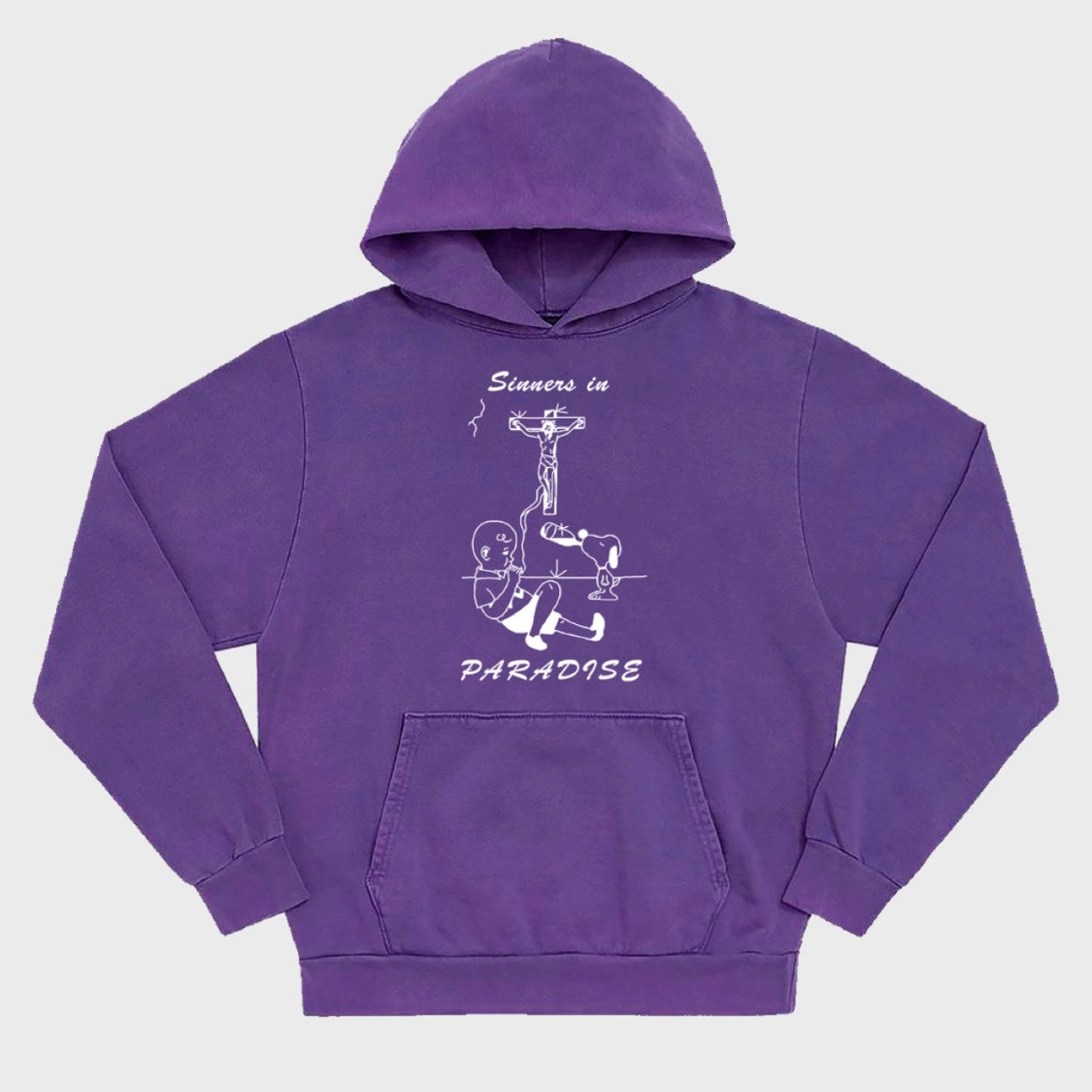 Paradise NYC - Sinners Pullover Hooded Sweatshirt - Purple