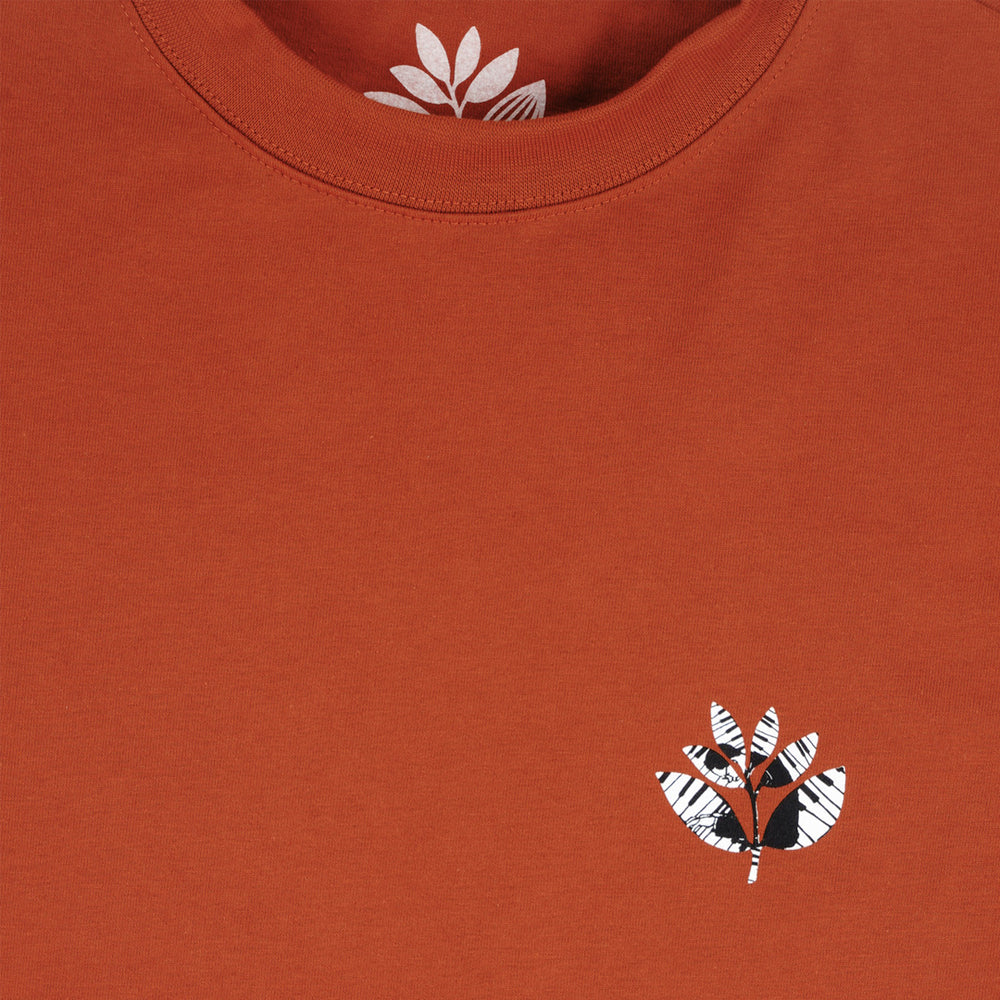 Magenta Skateboards Piano Plant Auburn Orange T-Shirt Front Print