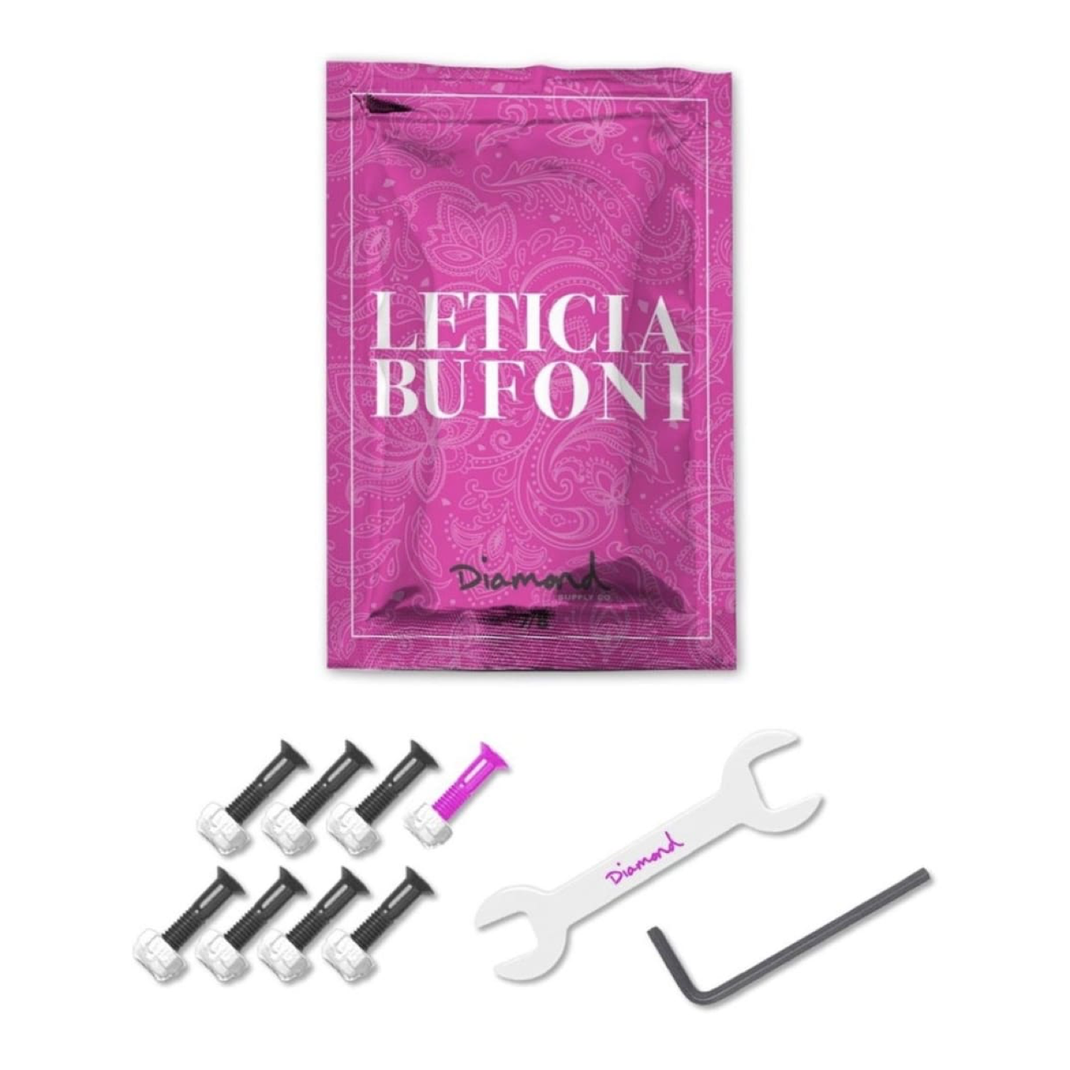 Diamond Supply Co. - 7/8" Leticia Bufoni Hella Tight Hardware Bolts (Pink)