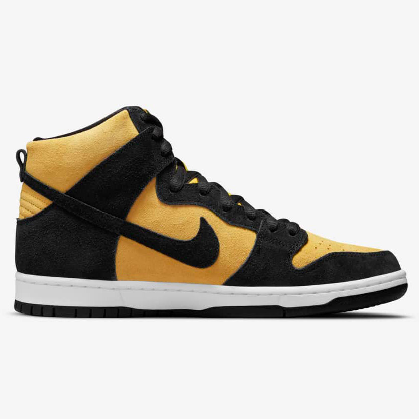スニーカー nike sb dunk high maize and black Nike SB - Dunk High Pro Shoes - Black / Black - Varsity Maize