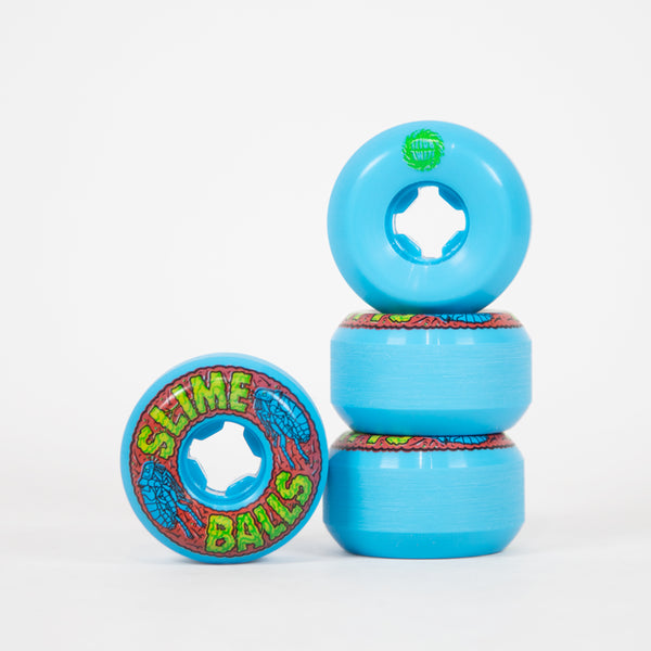 Santa Cruz - 53mm (99a) Slime Balls Flea Balls Skateboard Wheels - Blue