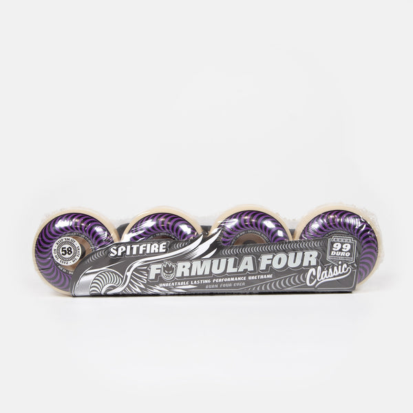 Spitfire - 58mm (99a) Formula Four Classics Skateboard Wheels (Purple)