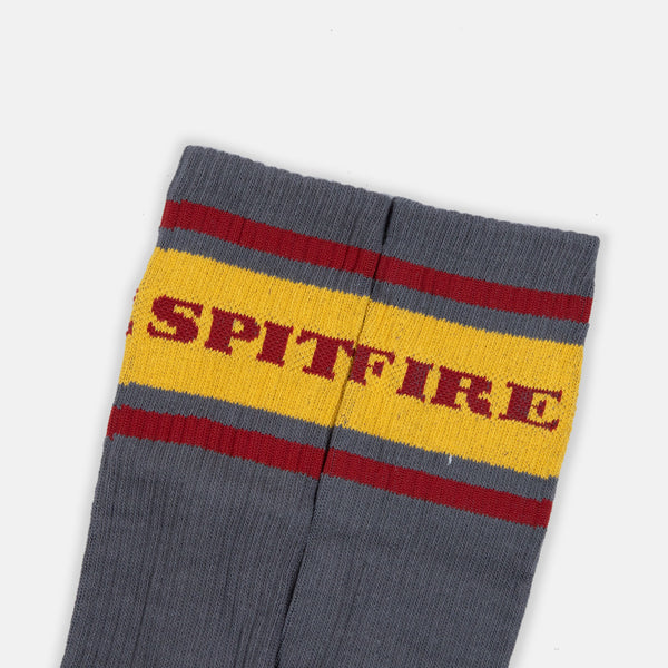 Spitfire - Classic '87 Bighead Socks - Charcoal / Gold / Dark Red