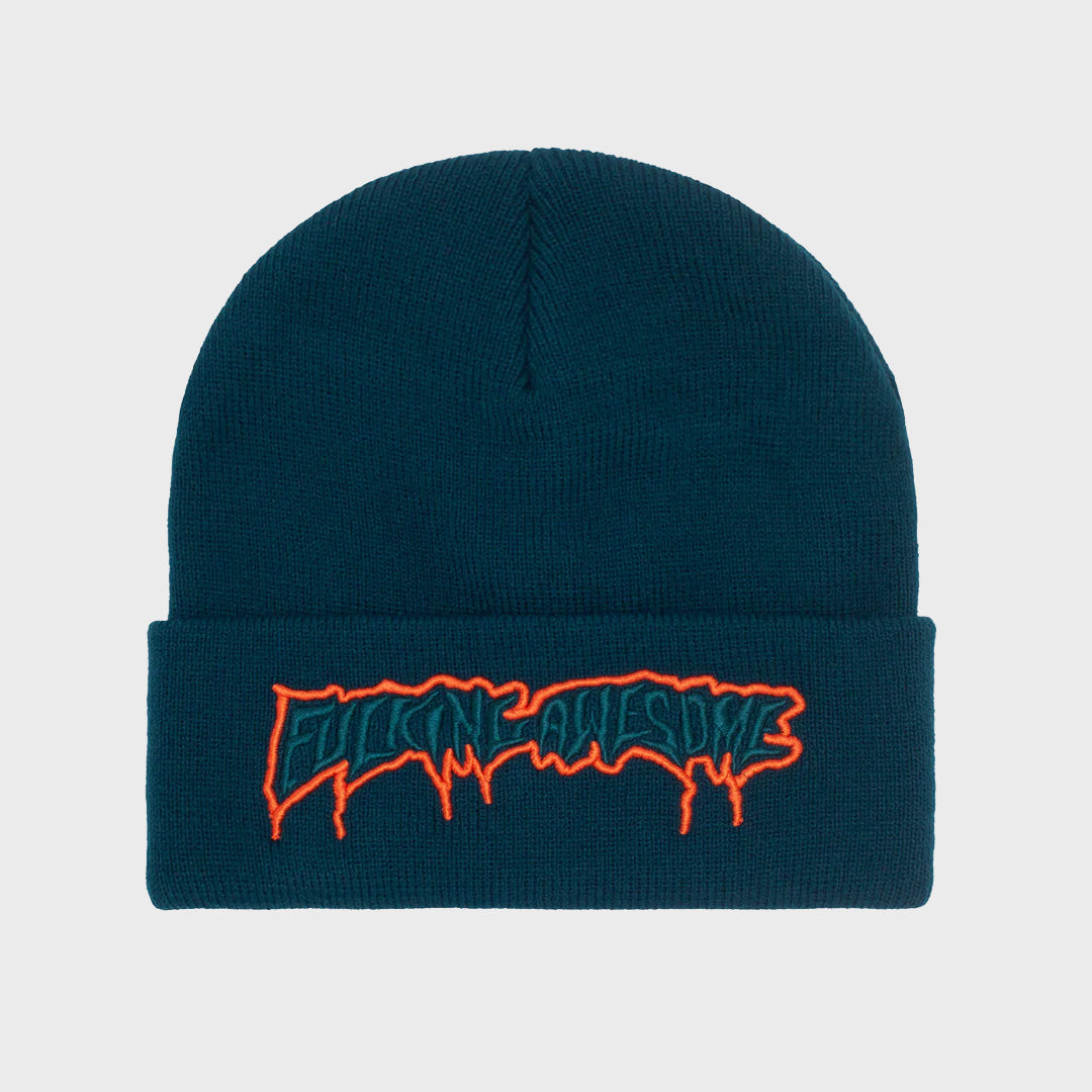 Fucking Awesome - Running Logo Cuff Beanie - Teal – Welcome Skate