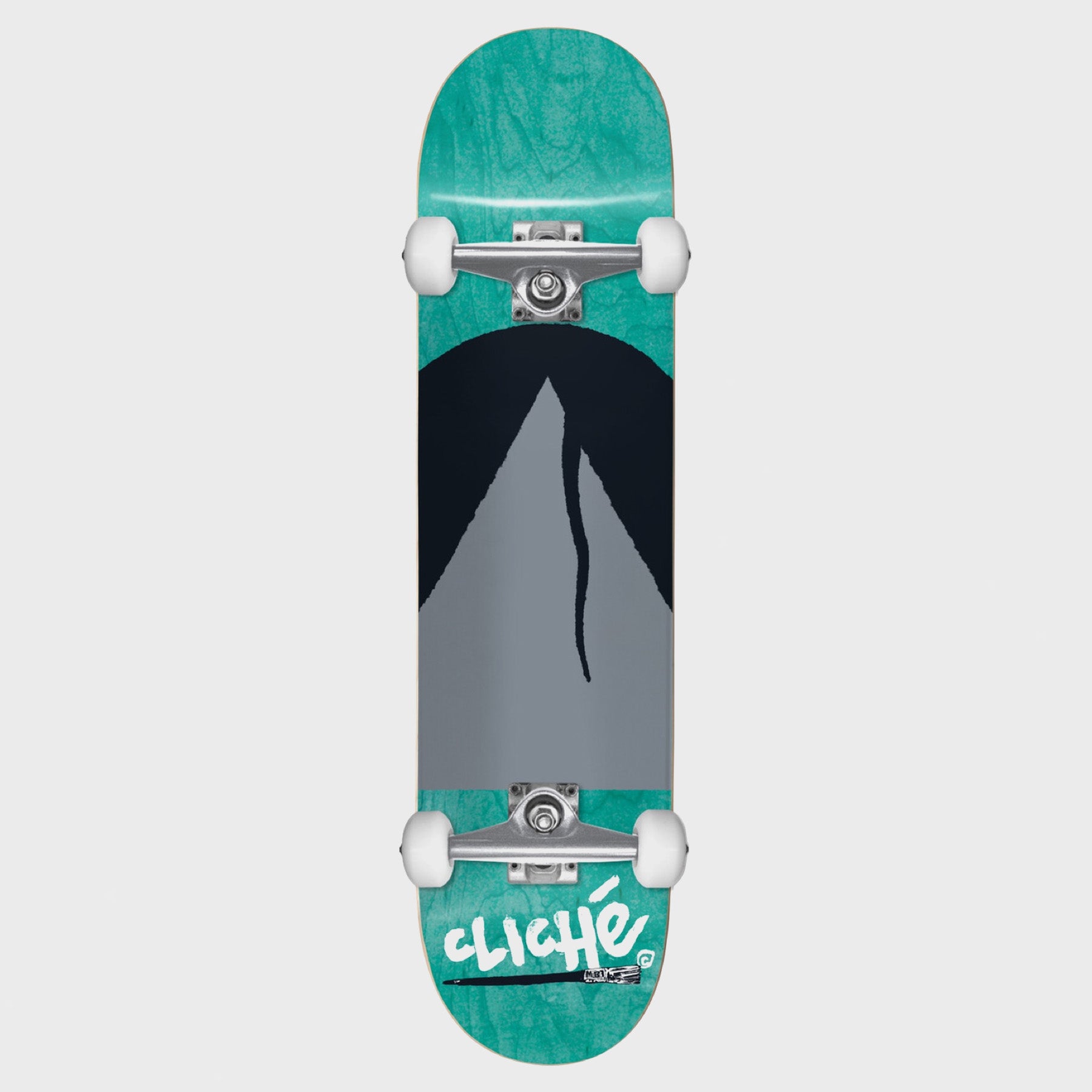 Cliche - 8.125" Painted Triangle First Push Complete Skateboard - Blue