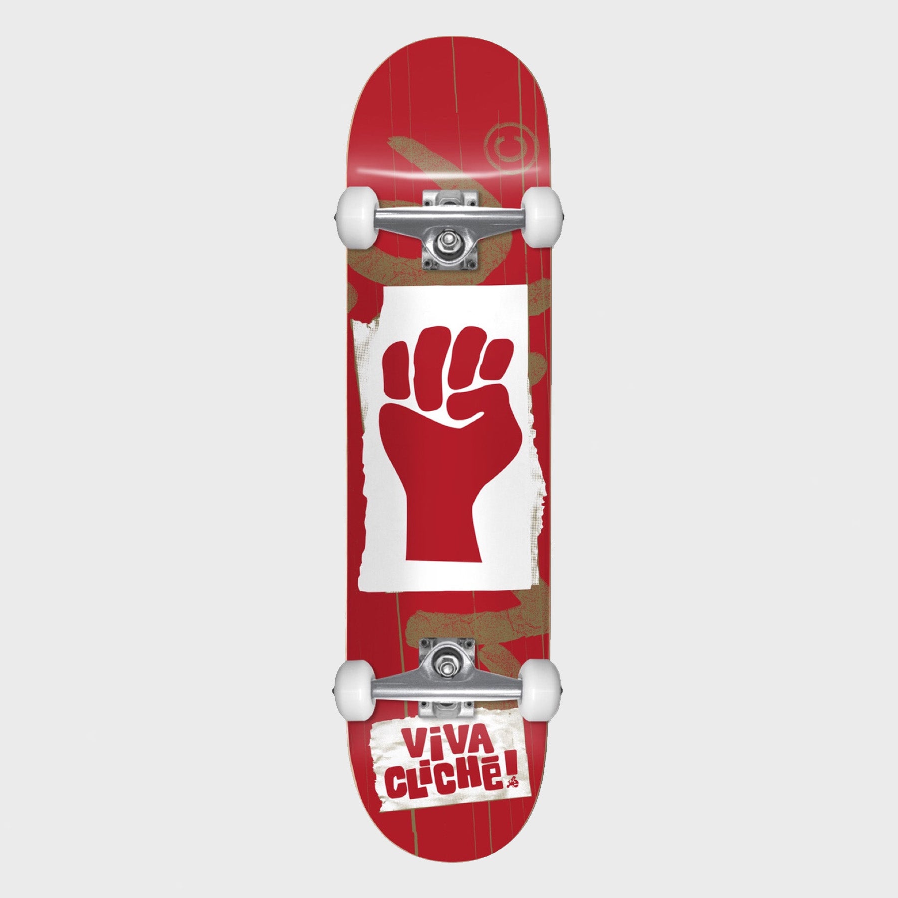 Cliche - 7.75" Viva Cliche First Push Complete Skateboard - Red / Gold